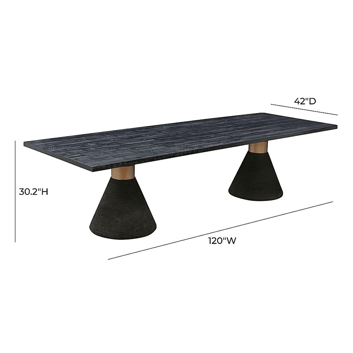 Gasteiger Black Rectangular Dining Table | Rooms to Go