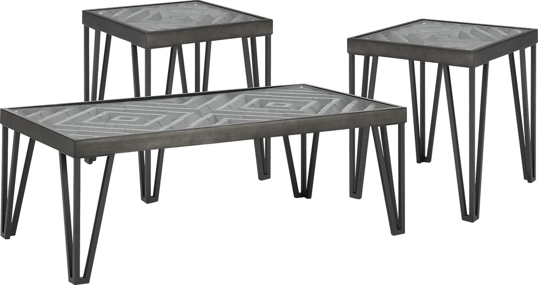 Gateland Gray 3 Pc Table Set