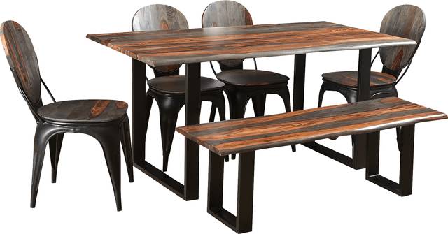 Gateside Brown Dining Bench - Thumbnail - Image 4