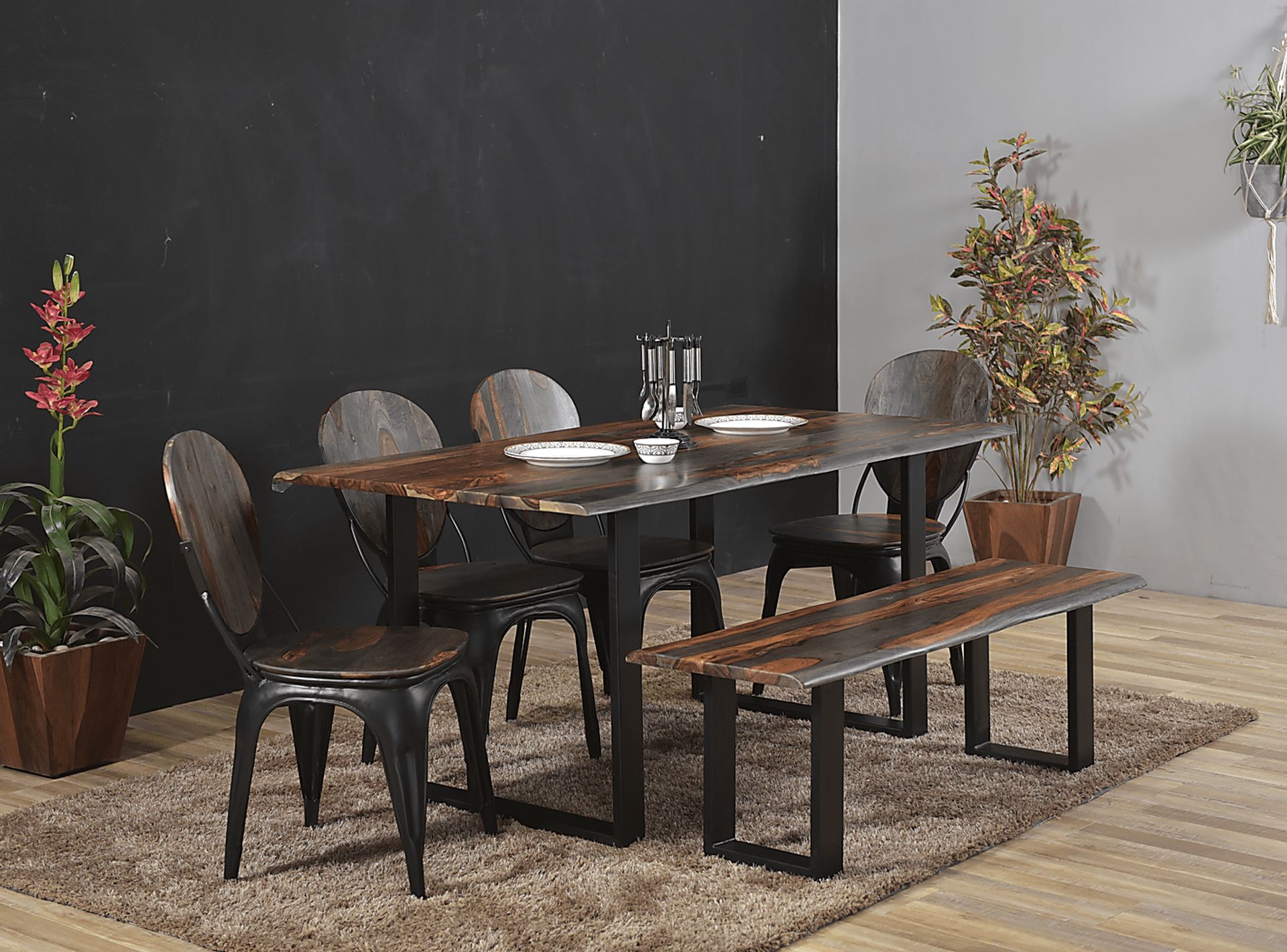 Gateside Brown Dining Bench - Image 5