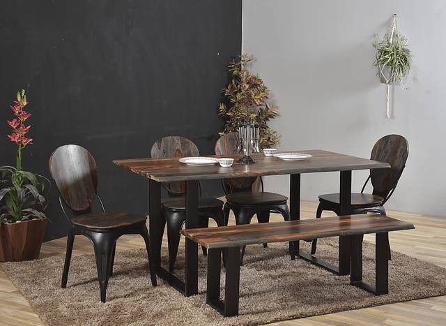 Gateside Brown Dining Bench - Thumbnail - Image 6
