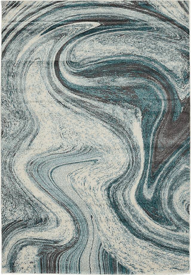 Gatimar Teal 6'7 x 9'6 Rug - Thumbnail - Image 1
