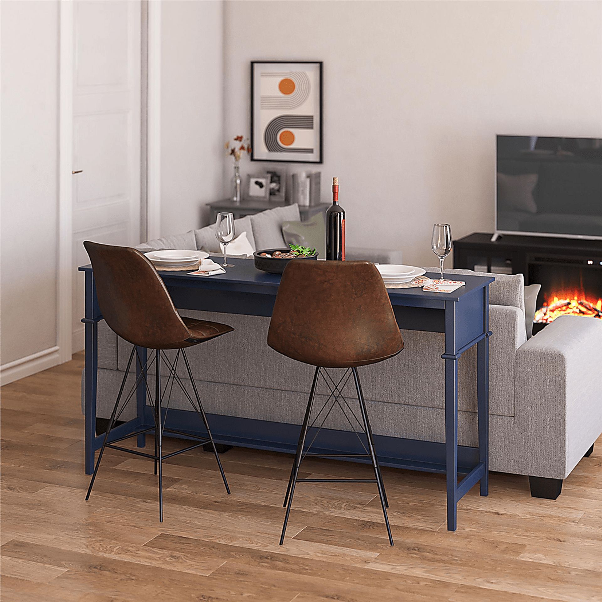 Gaucelm Navy Console Table - Image 2