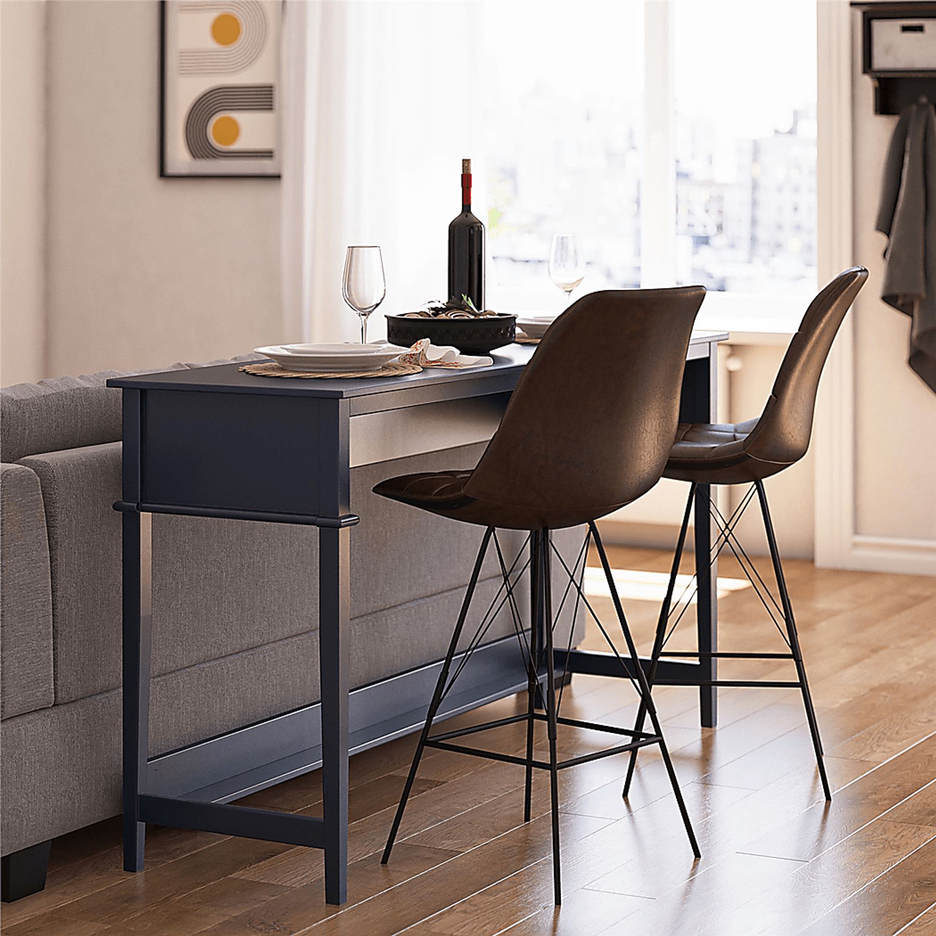 Gaucelm Navy Console Table - Image 4