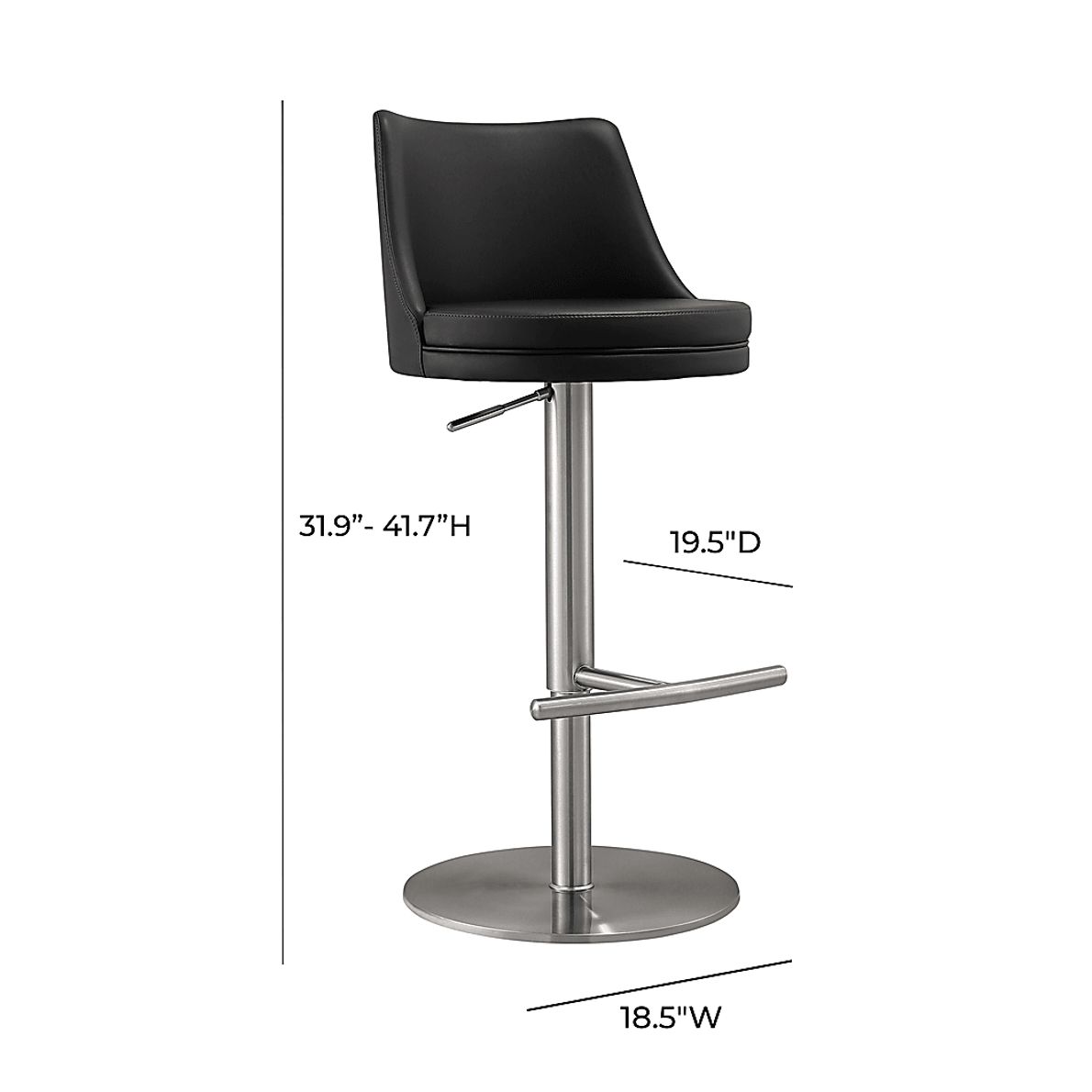 Gaudio Black Barstool