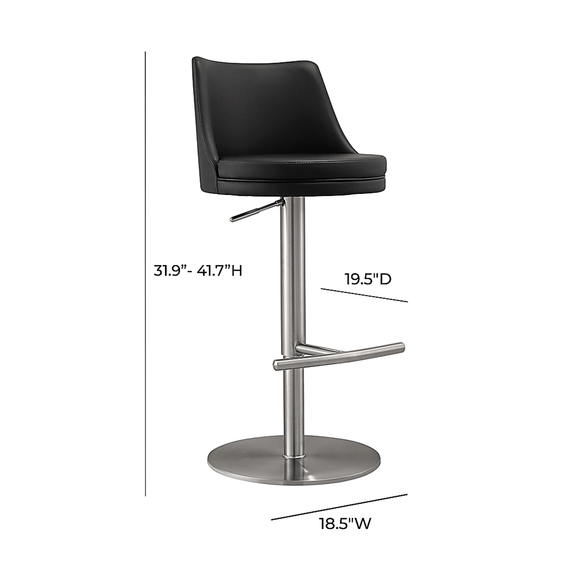 Gaudio Black Barstool - Image 8