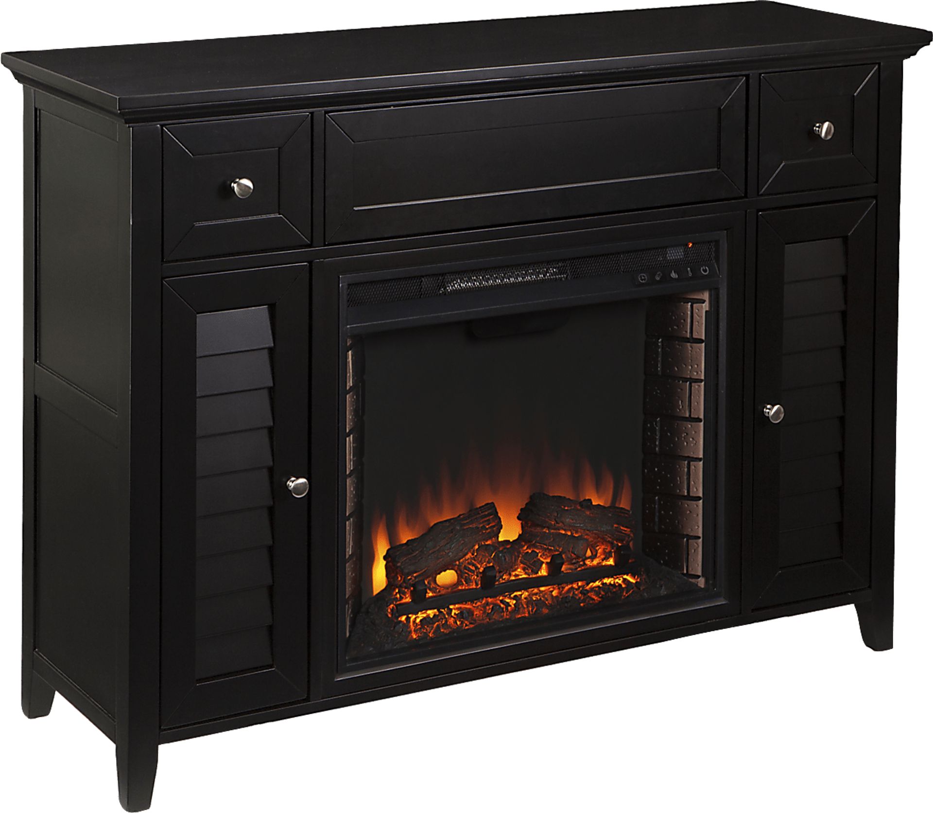 Gavenwood Black 48 in. Console with Electric Fireplace - Image 3