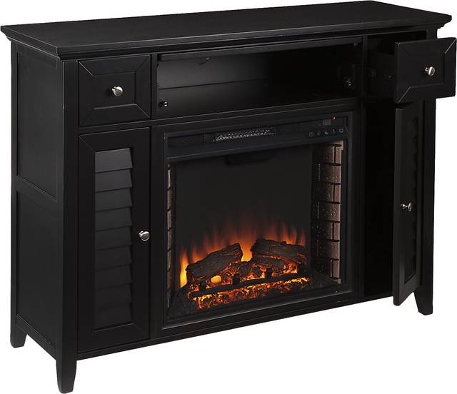 Gavenwood Black 48 in. Console with Electric Fireplace - Thumbnail - Image 1