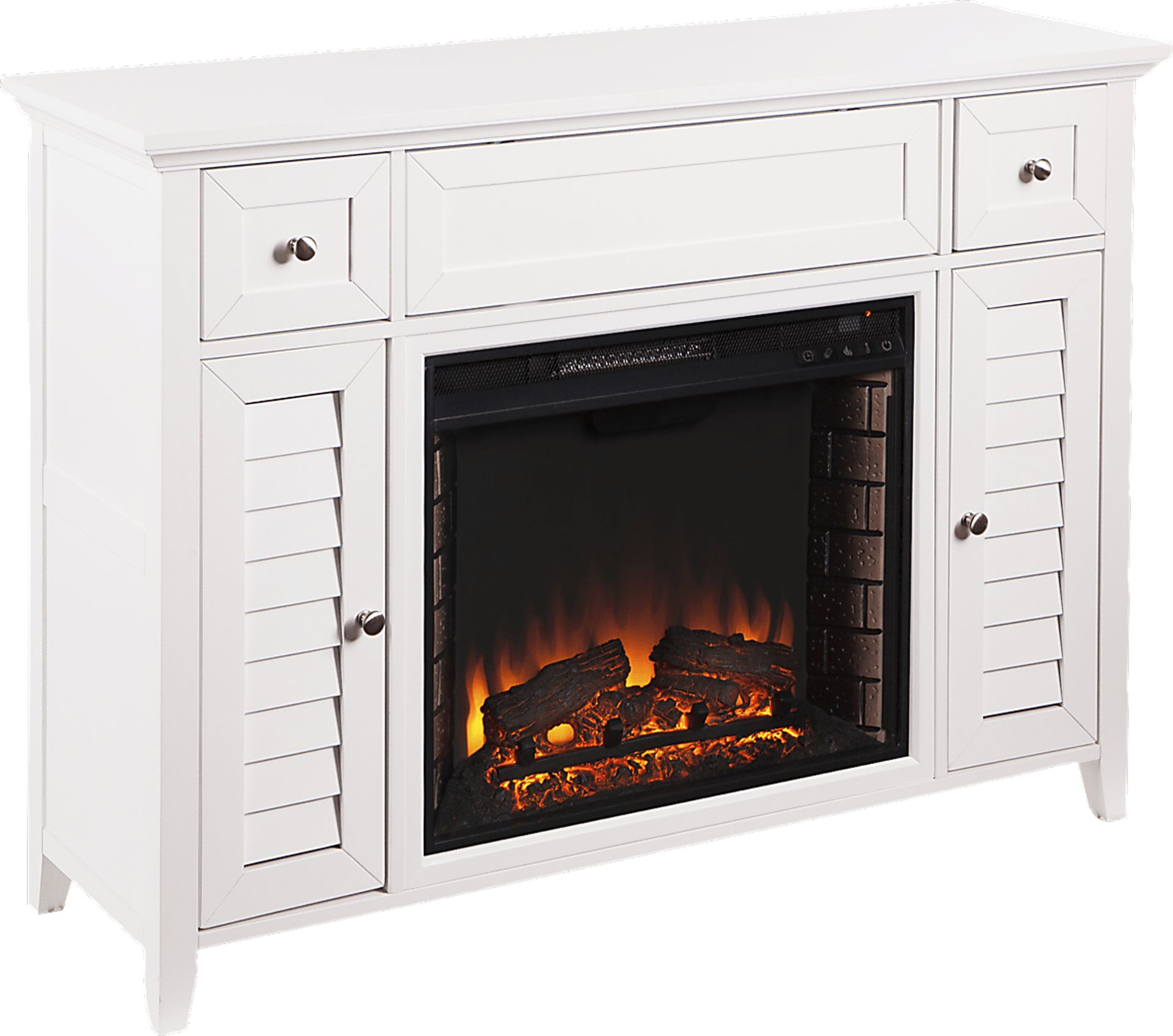 Gavenwood White 48 in. Console with Electric Fireplace - Image 3