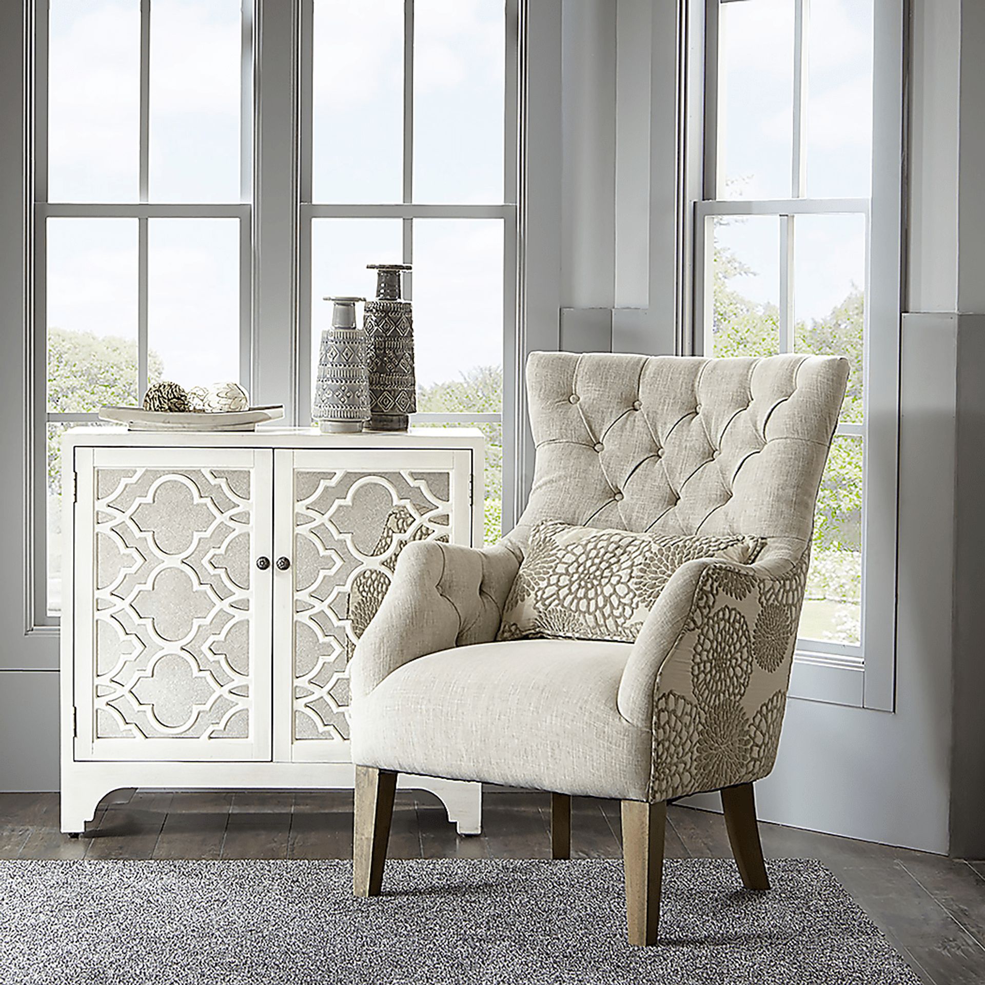 Gawain Beige Accent Chair - Image 2