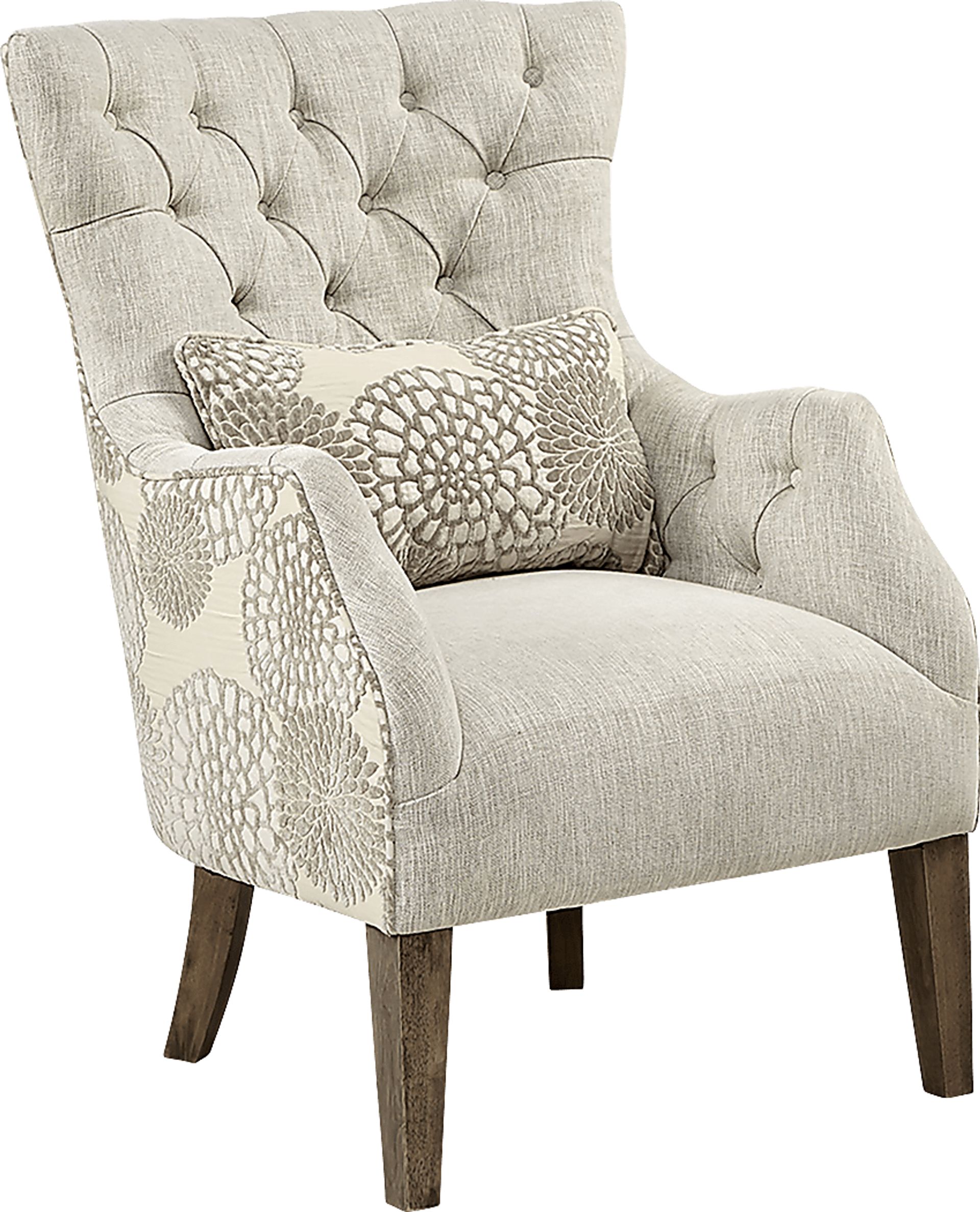 Gawain Beige Accent Chair - Image 1