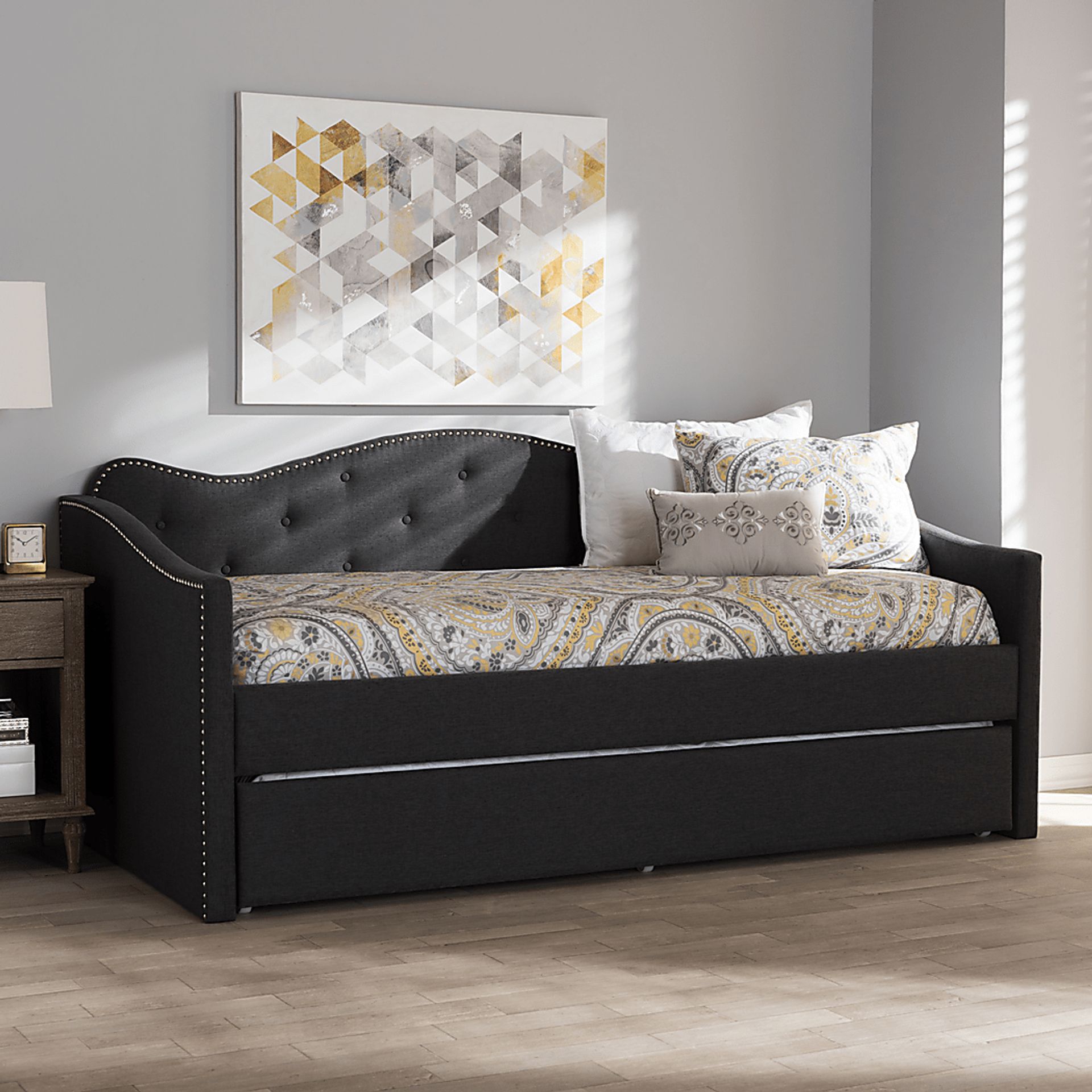 Gawaine Charcoal Daybed with Trundle - Image 2
