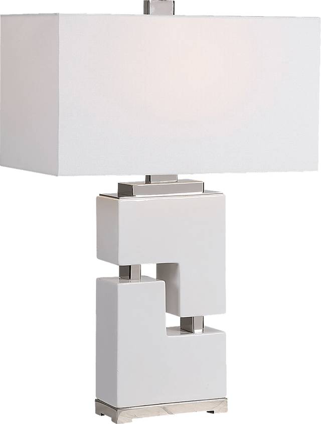 Gaylawood  Circle White Lamp - Thumbnail - Image 1