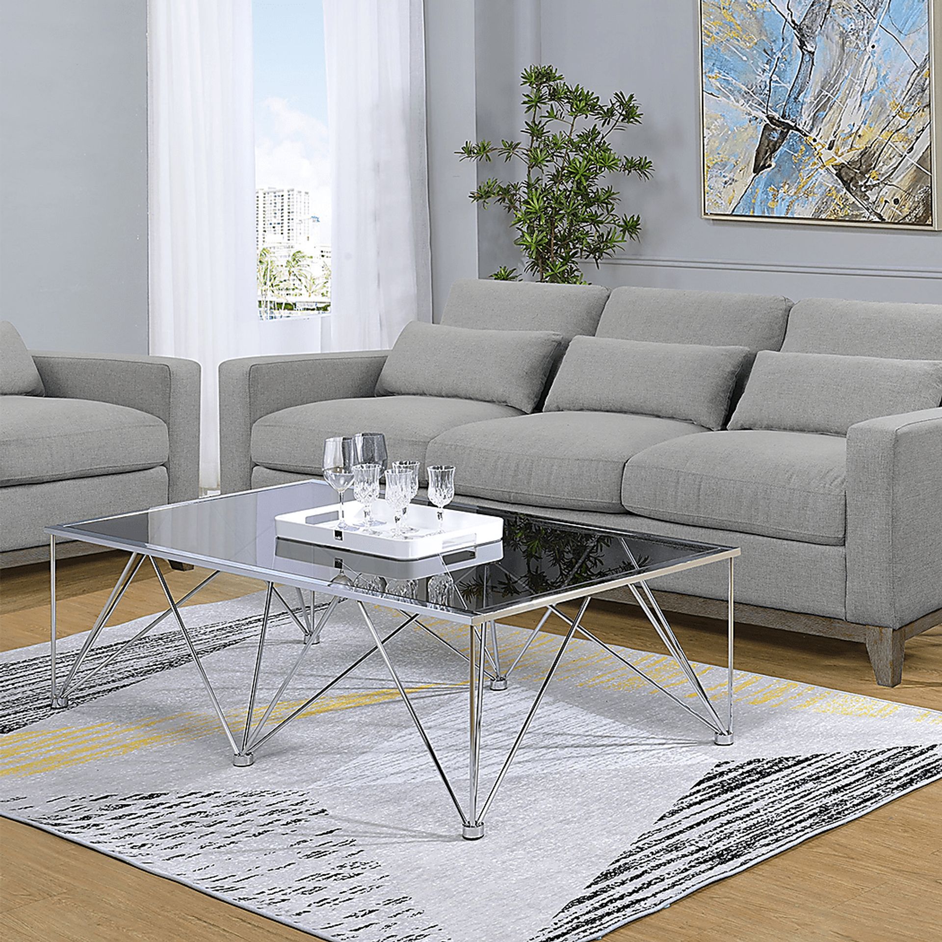 Gaylyn Chrome Cocktail Table - Image 7