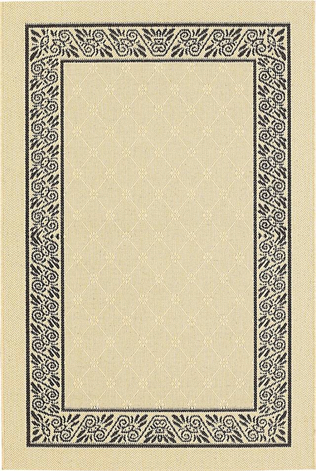 Gazebo Black Scroll Indoor Outdoor Rug 5x7 - Thumbnail - Image 1