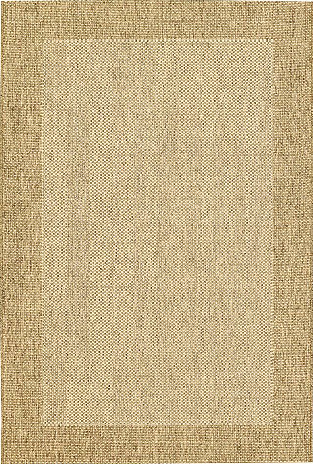 Gazebo Brown Border Indoor Outdoor Rug 5x7 - Thumbnail - Image 1
