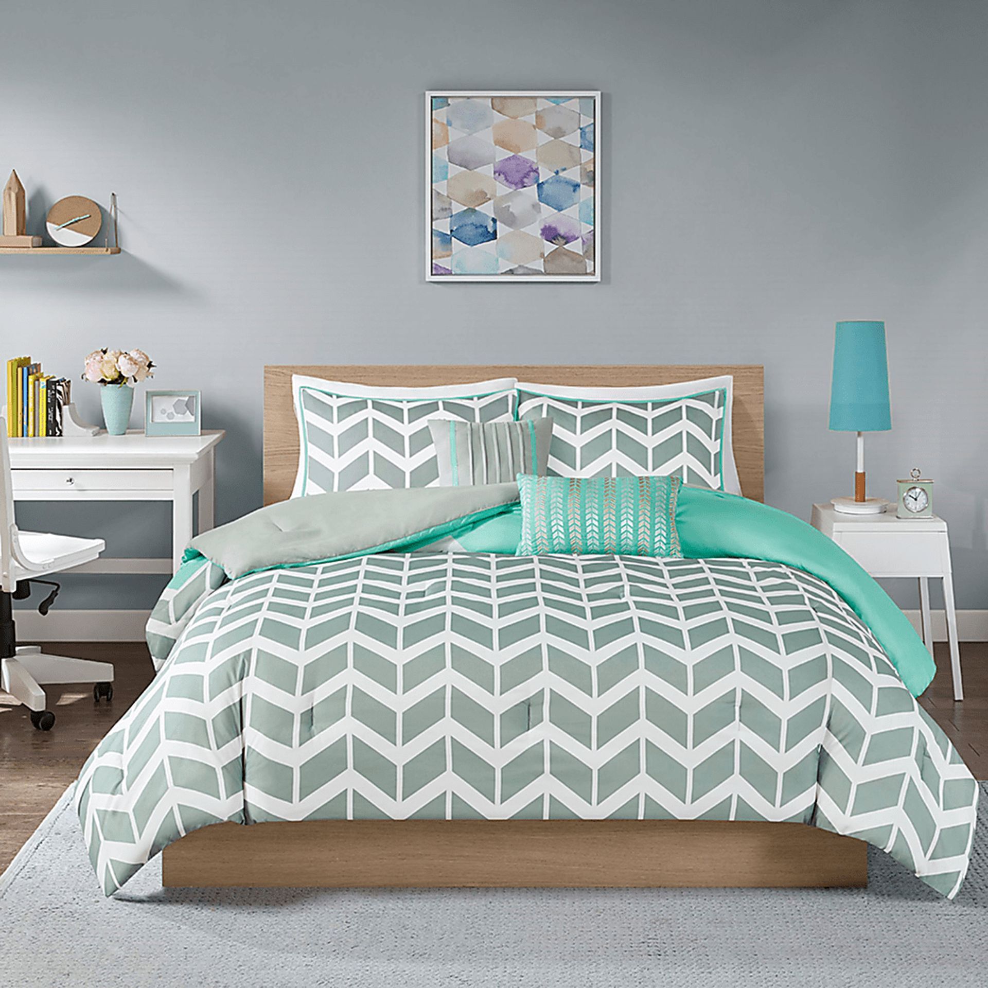 Kids Geany Blue Twin XL Comforter Set - Image 13