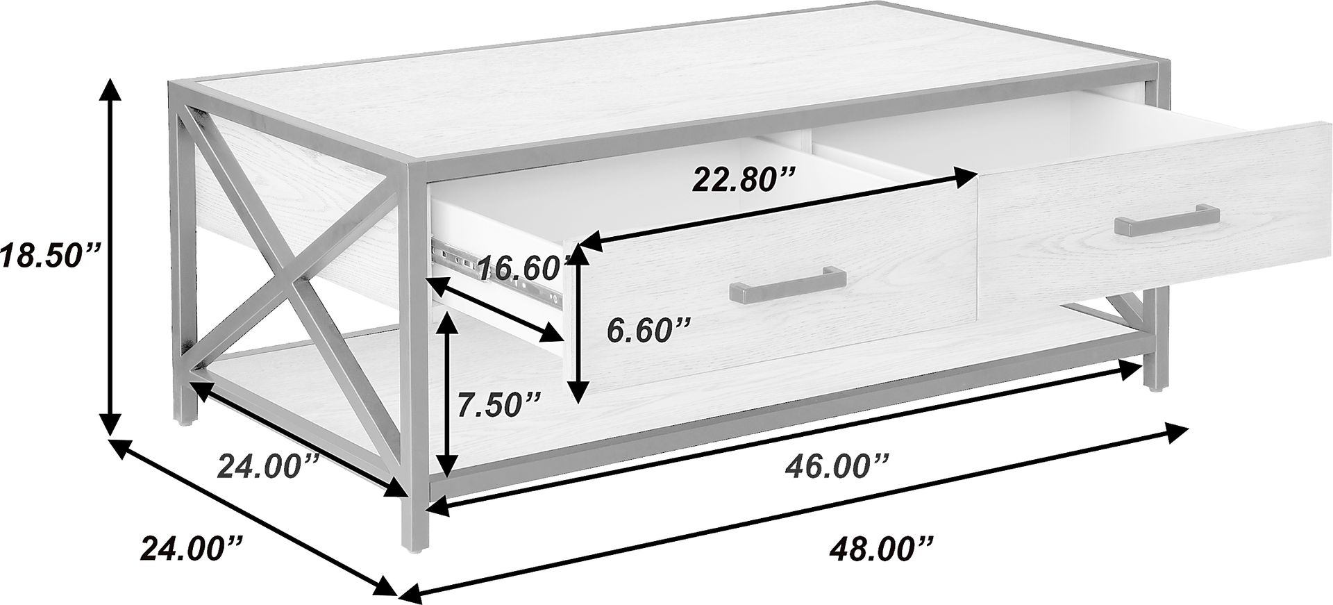 Gebron Dark Brown Cocktail Table - Image 4