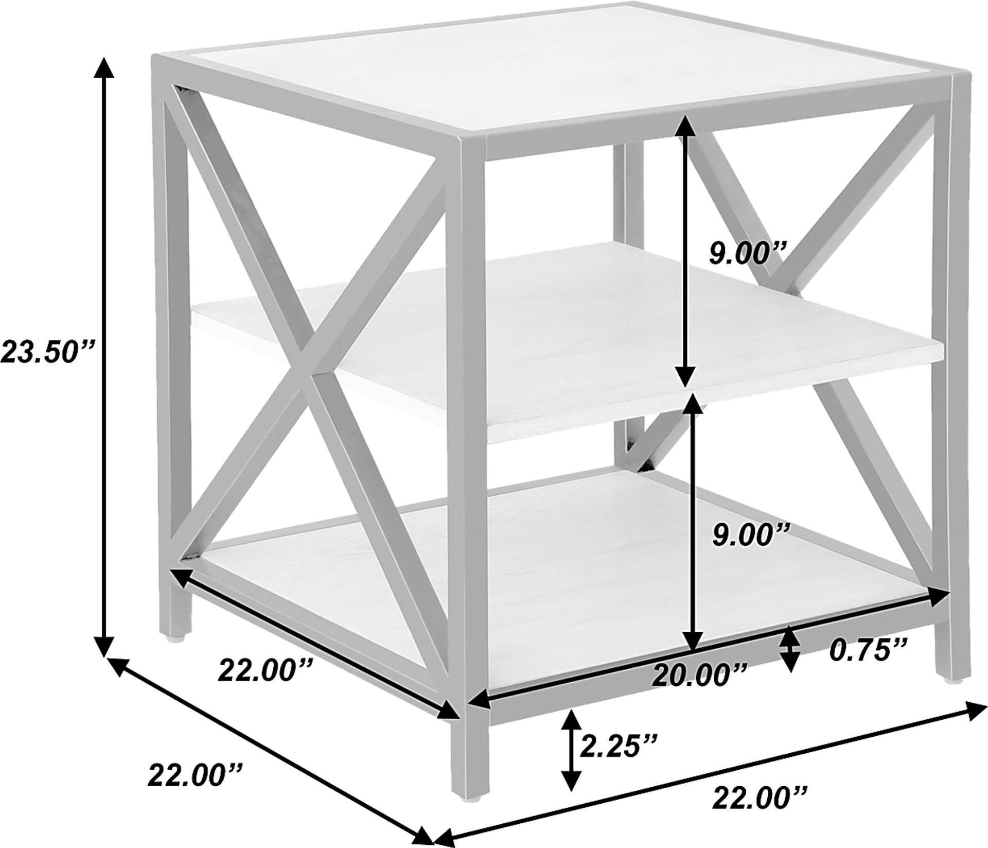 Gebron Dark Brown End Table - Image 3