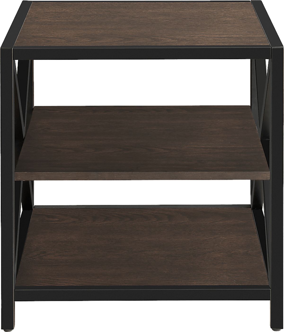 Gebron Dark Brown Wood End Table Rooms to Go