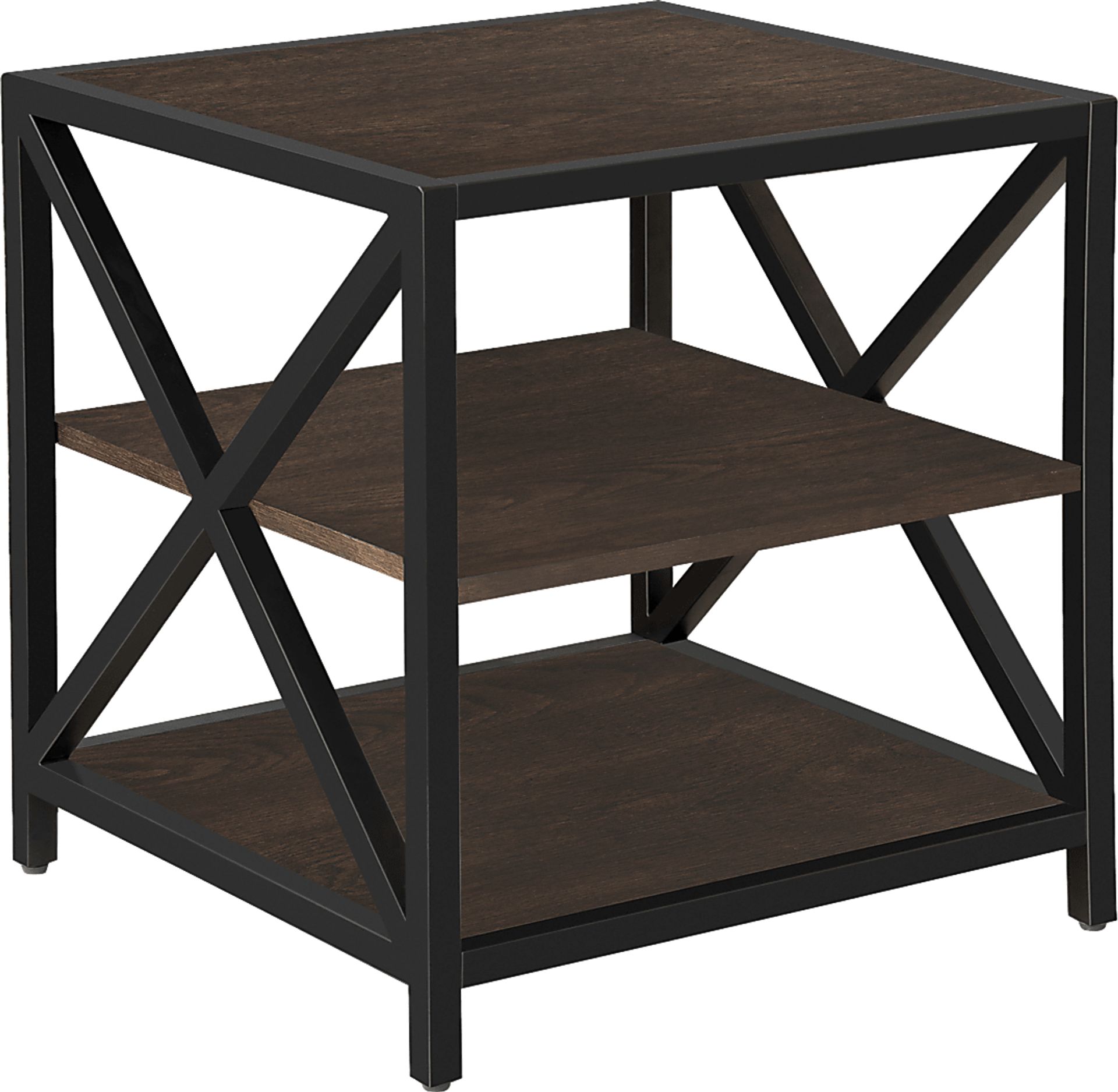 Gebron Dark Brown End Table - Image 1