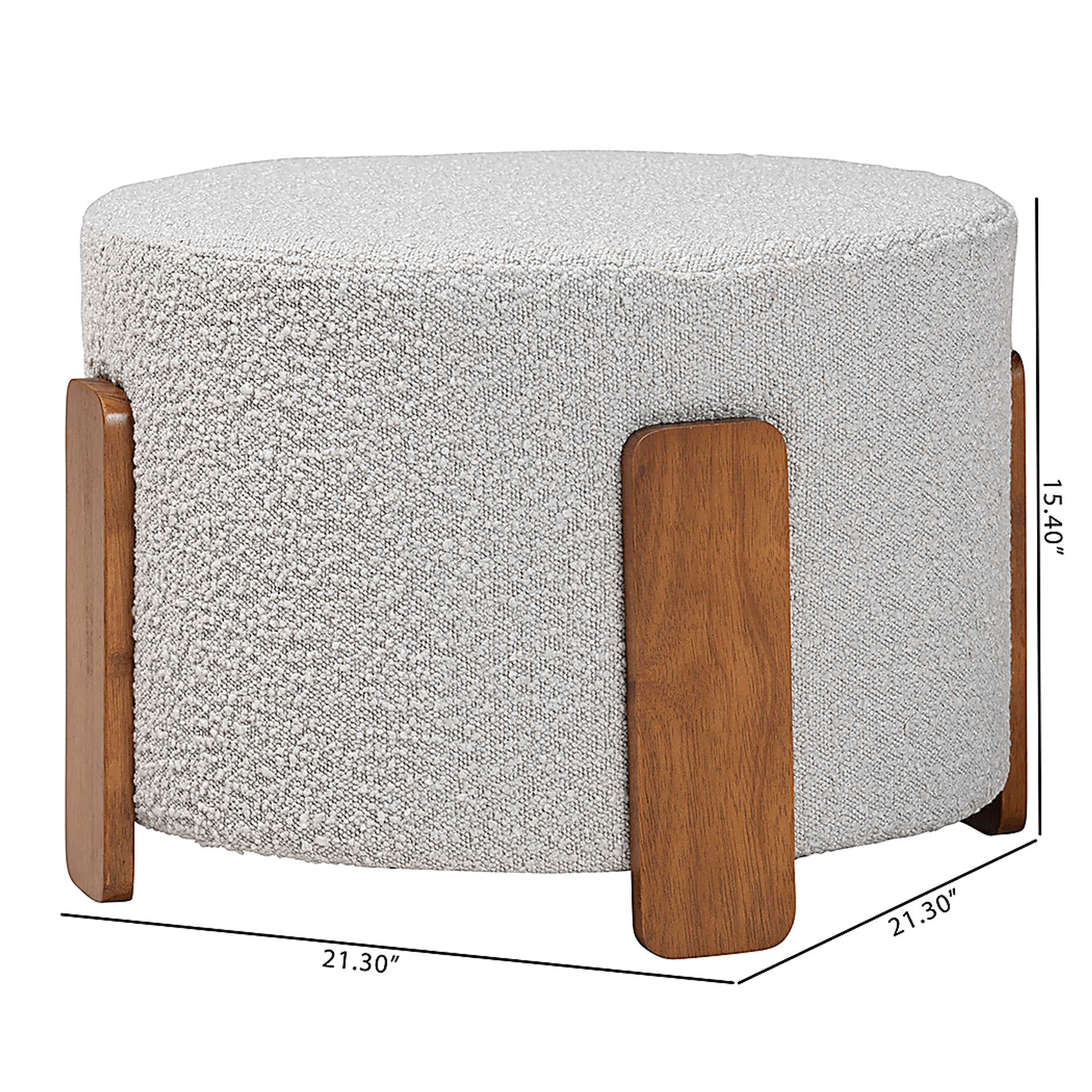 Geddings Gray Ottoman - Image 7