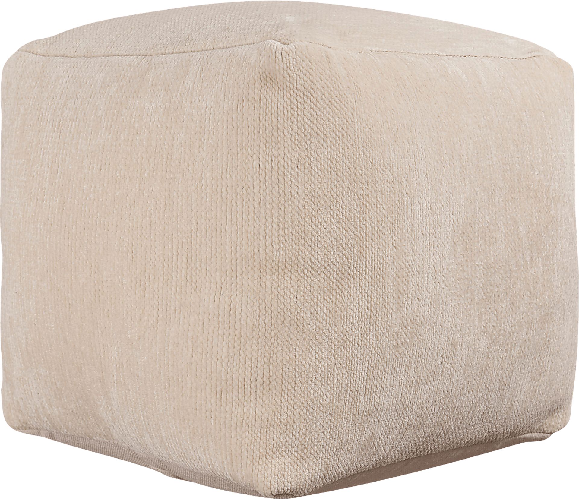 Gekia Ivory Pouf - Image 1