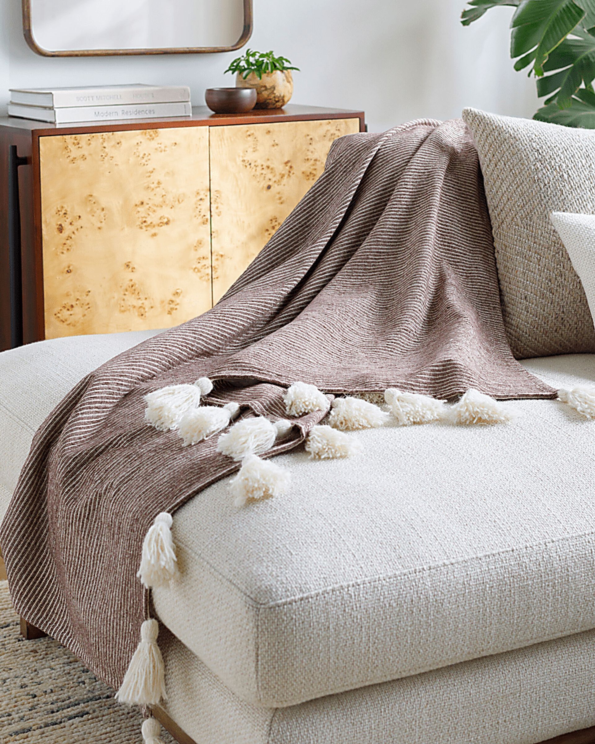 Gelila Brown Throw Blanket - Image 2