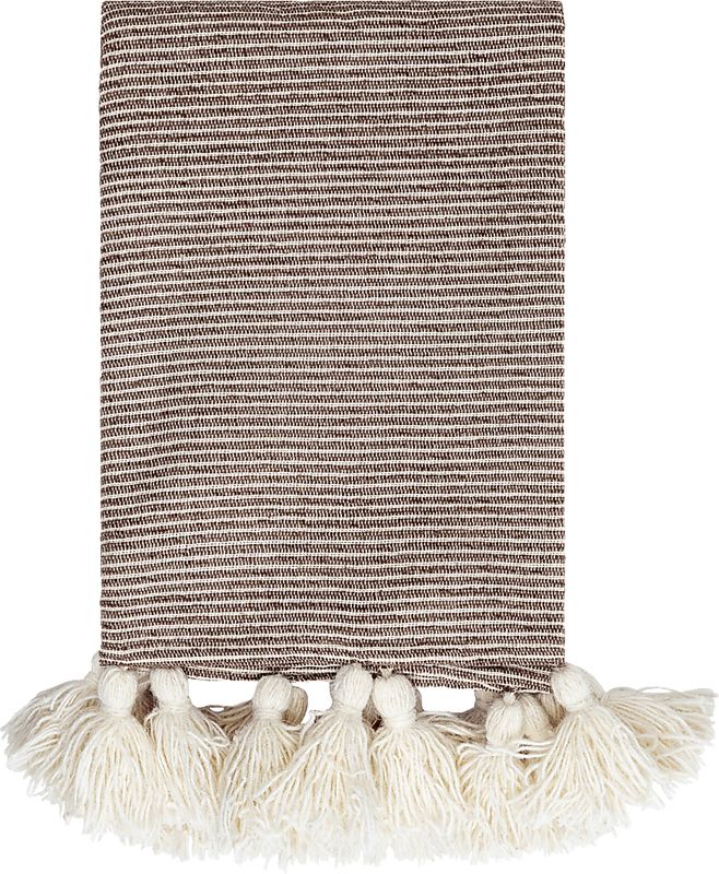 Gelila Brown Throw Blanket