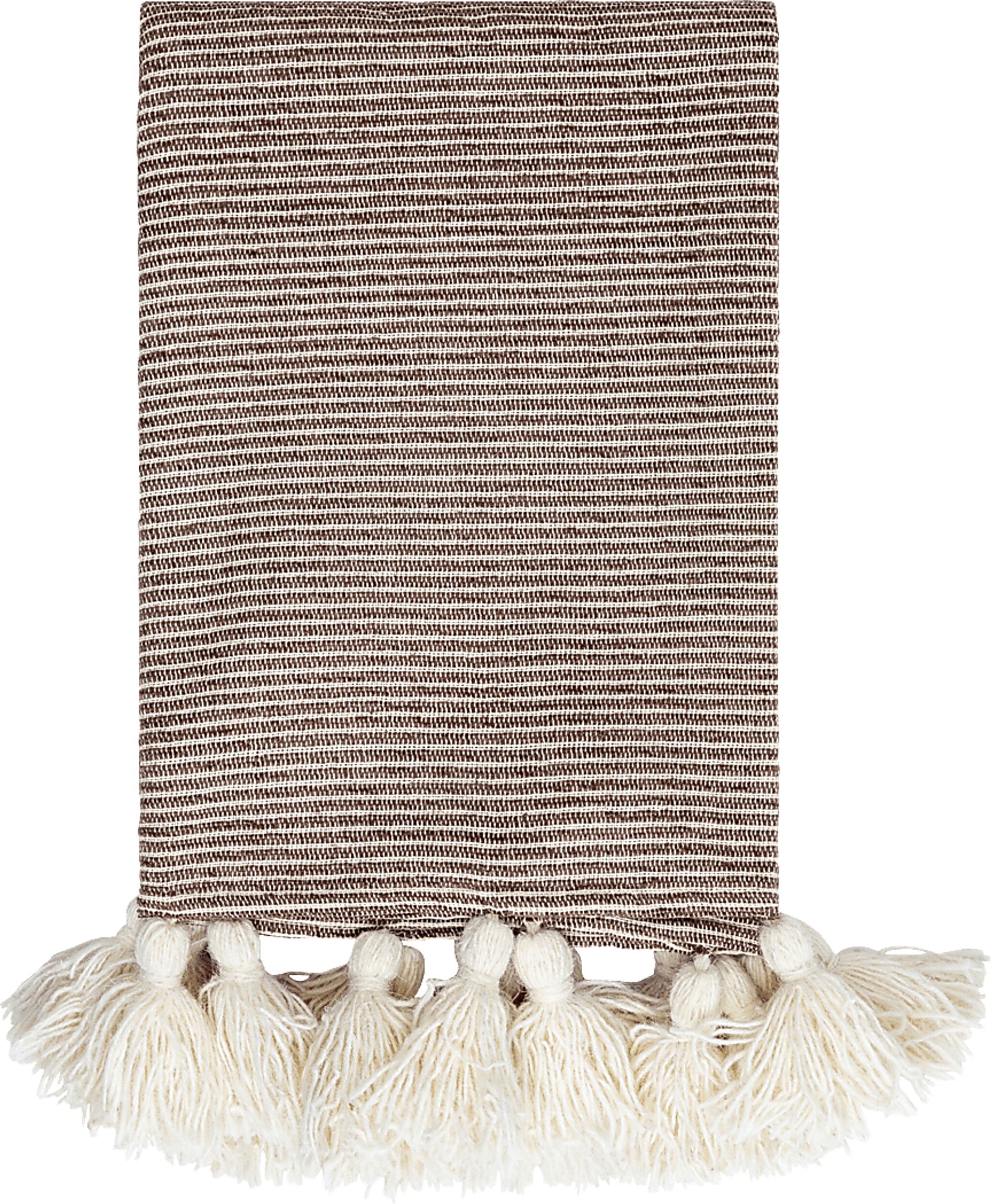 Gelila Brown Throw Blanket - Image 1