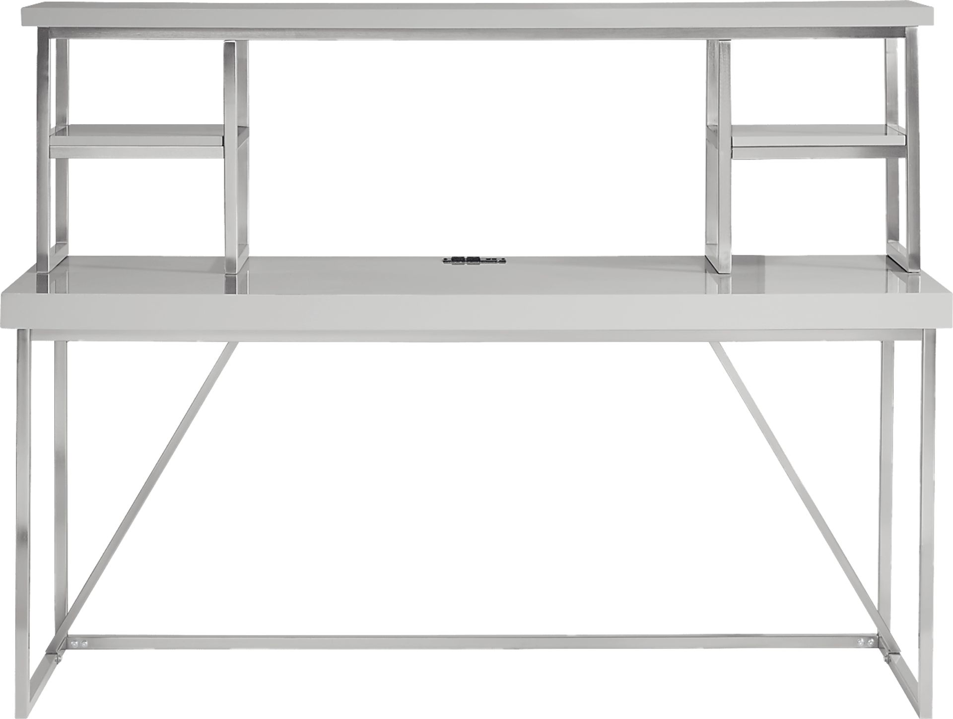 Geller Gray 2 Pc Credenza and Hutch - Image 1