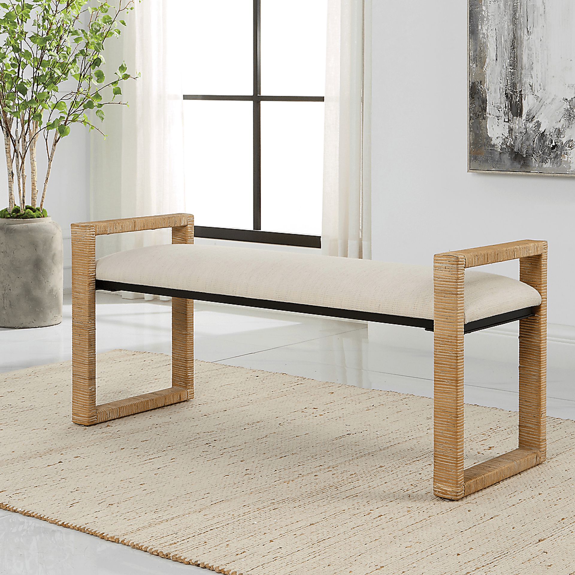 Gelli Beige Bench - Image 3