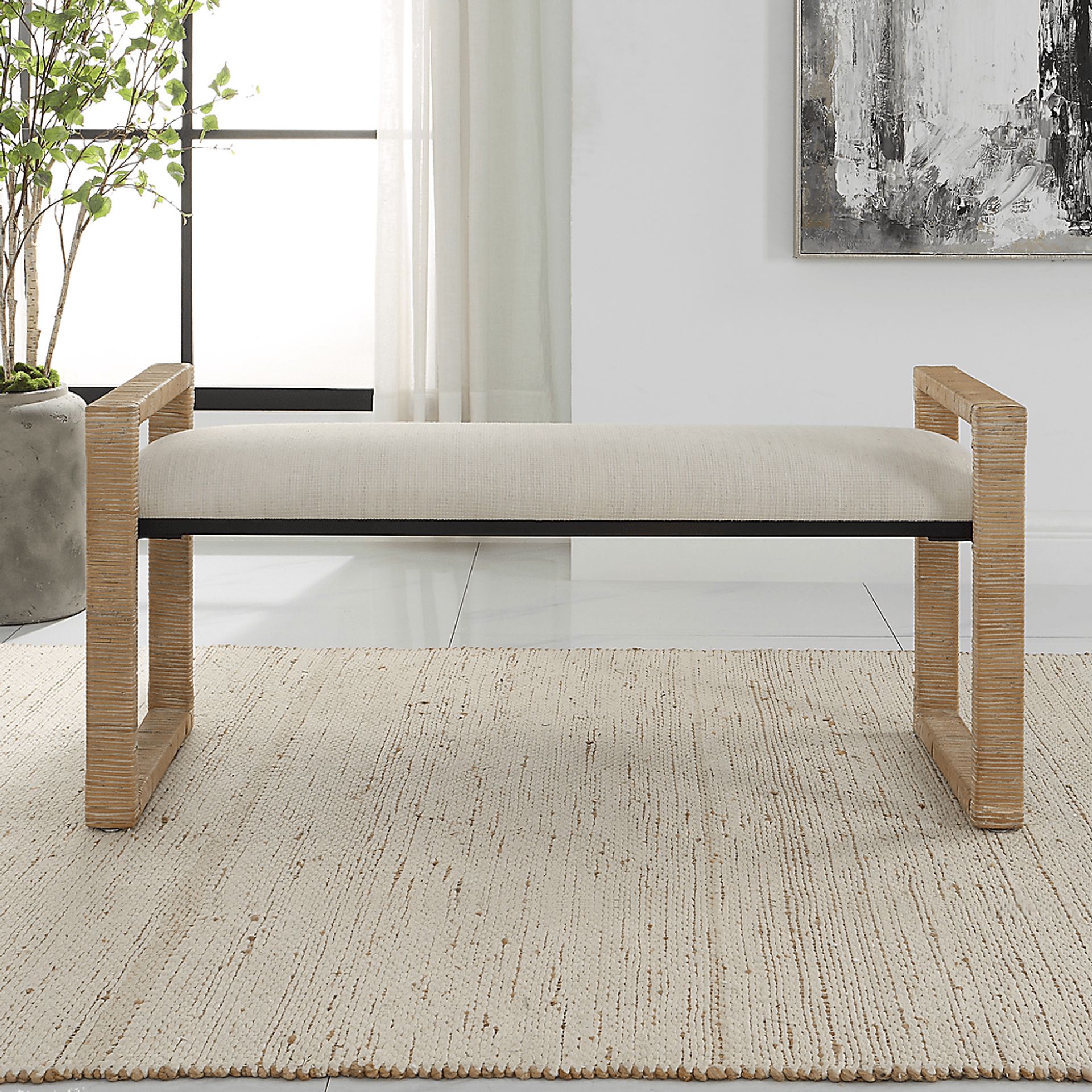 Gelli Beige Bench - Image 4