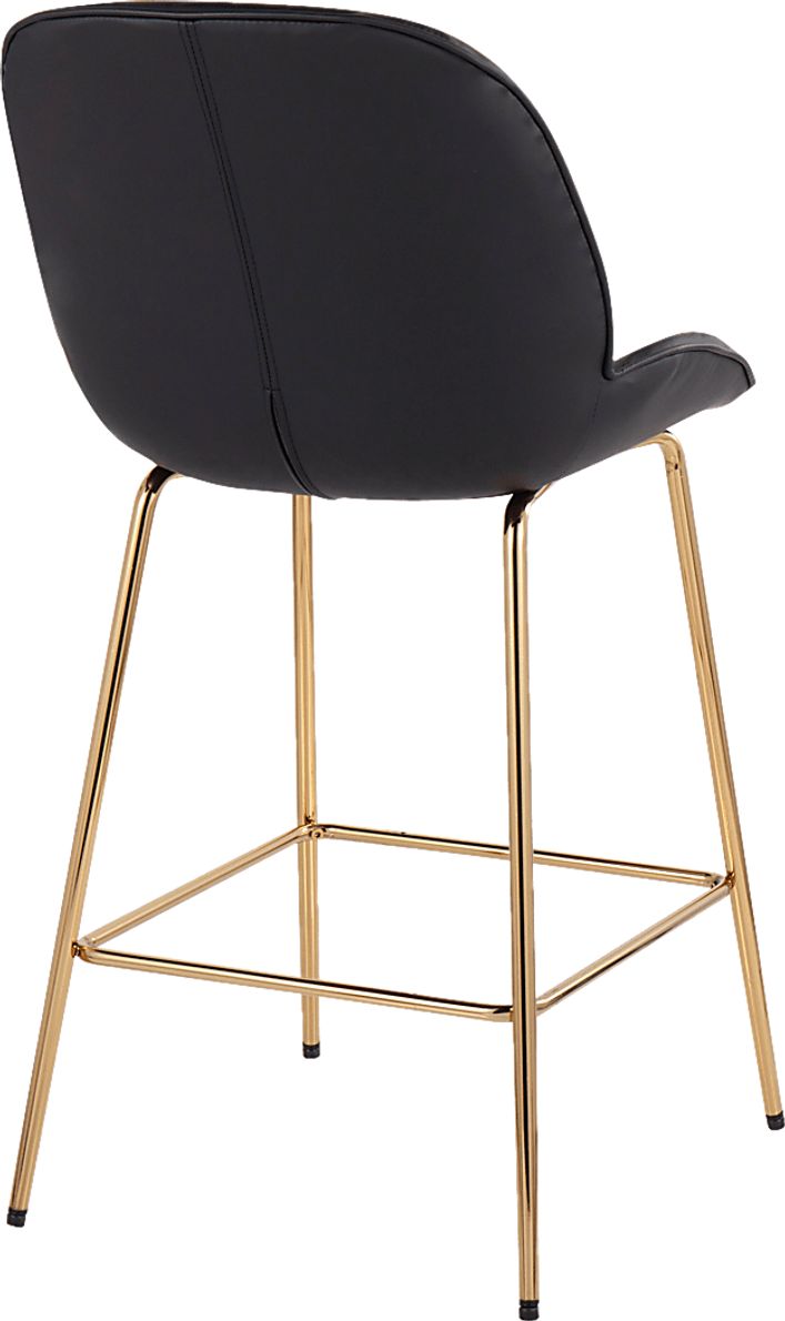 Gemma Faye Black Fabric Counter Height Stool, Set of 2