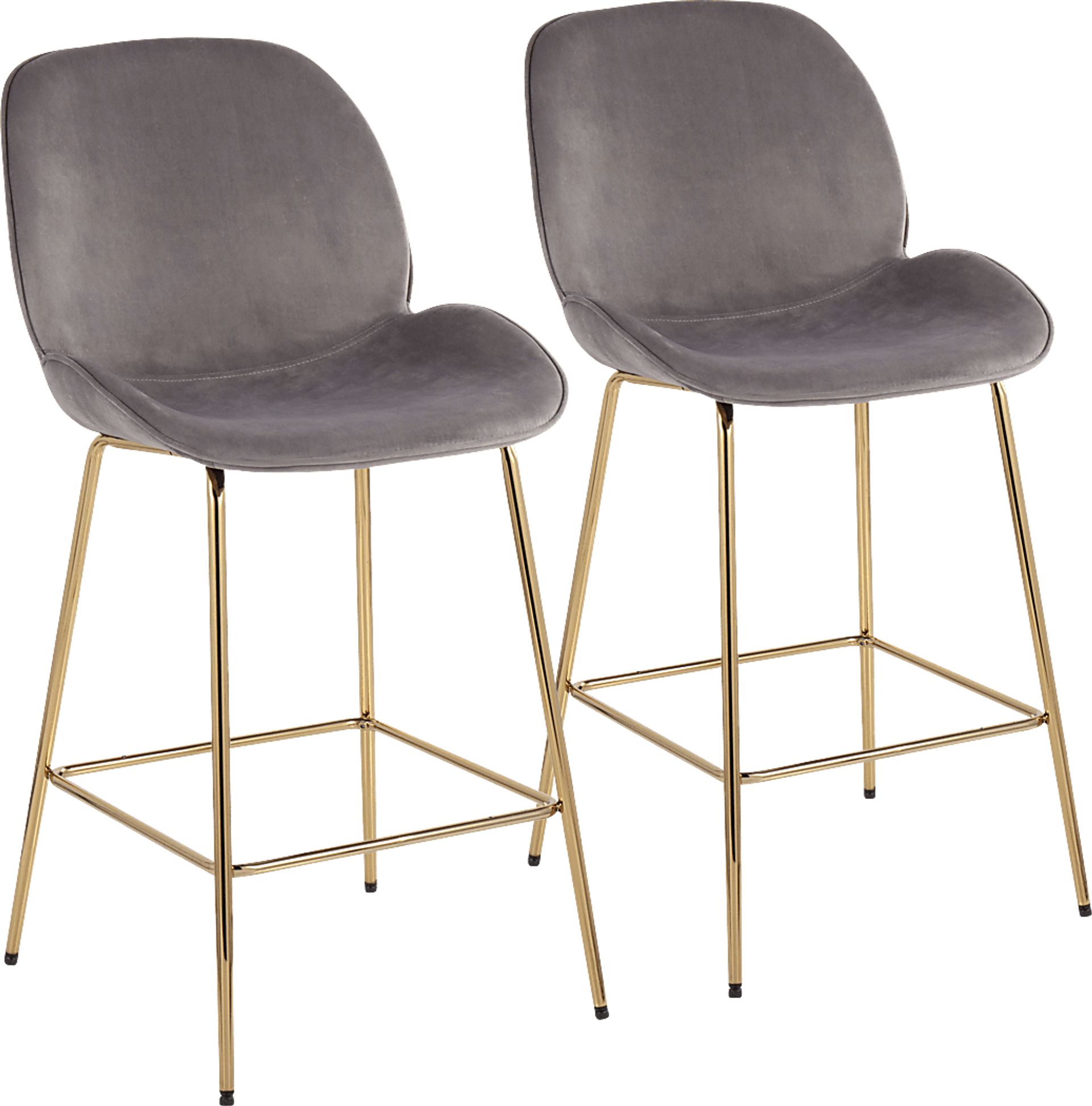 Gemma Faye Gray Counter Height Stool, Set of 2 - Image 1