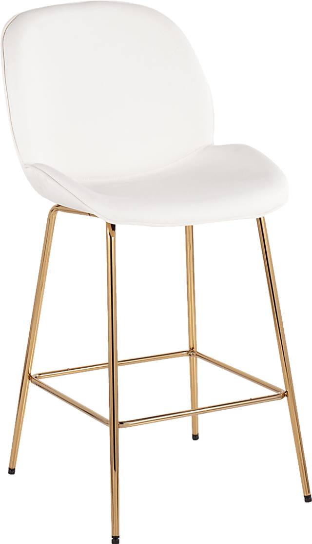 Gemma Faye White Counter Height Stool, Set of 2 - Thumbnail - Image 2