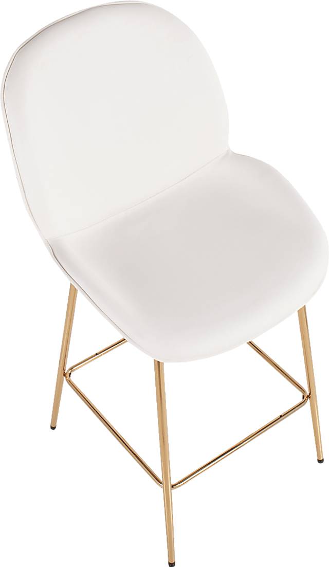 Gemma Faye White Counter Height Stool, Set of 2 - Thumbnail - Image 7