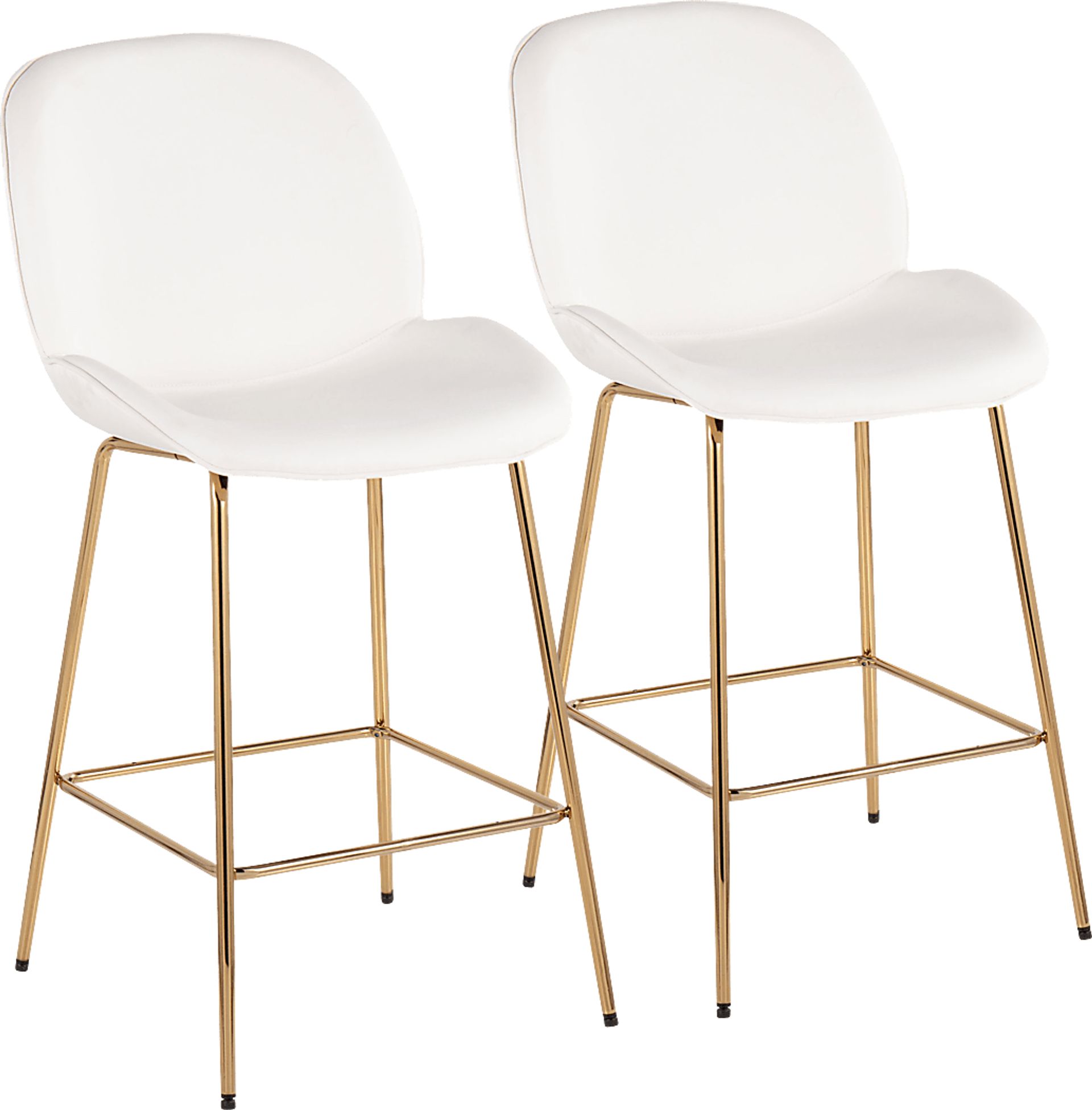 Gemma Faye White Counter Height Stool, Set of 2 - Image 1