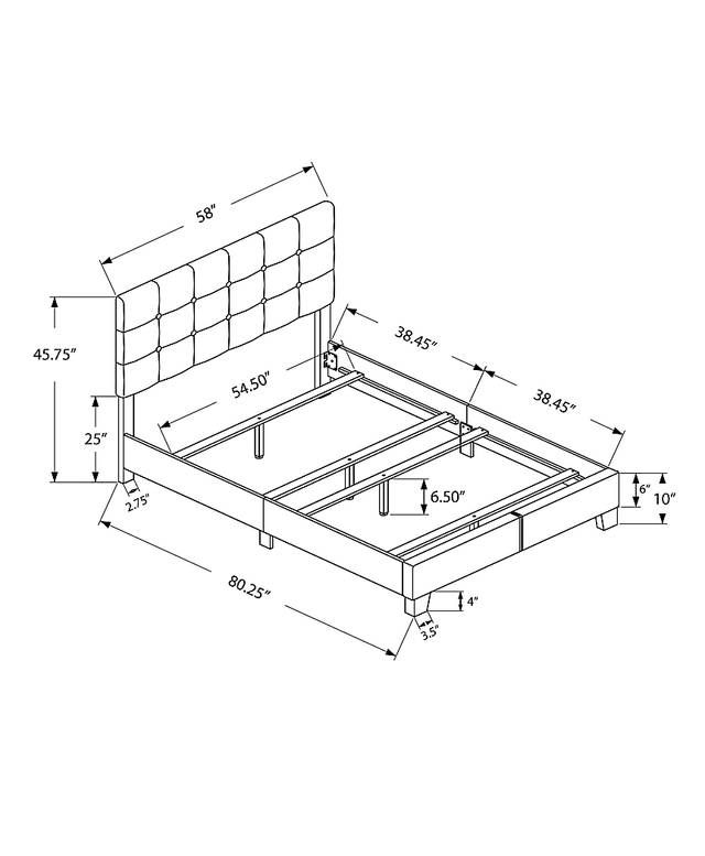 Gemmart Black Full Bed - Thumbnail - Image 3