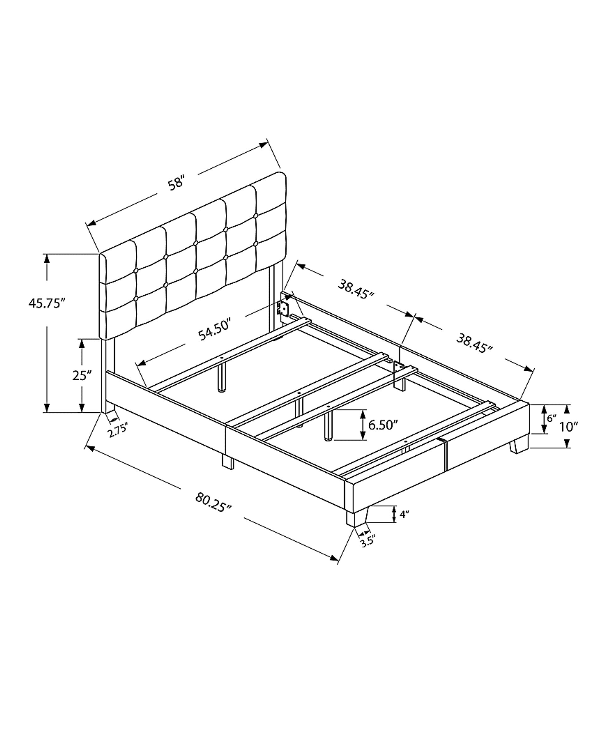 Gemmart Black Full Bed - Image 3