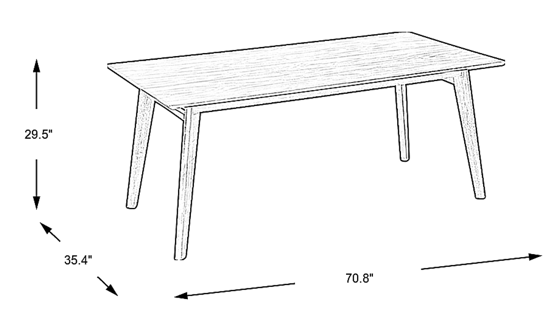 Genaro Brown Rectangle Dining Table