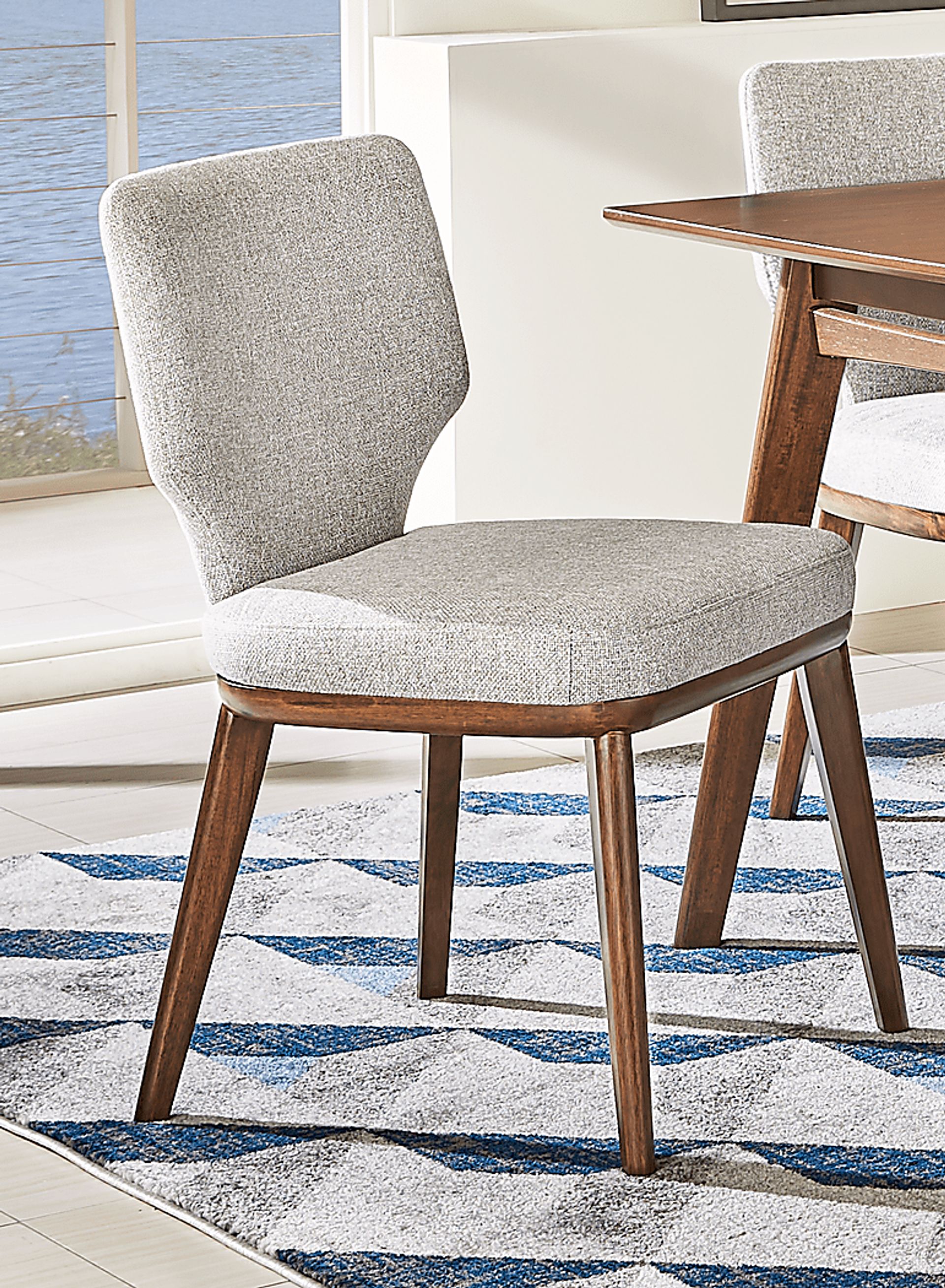 Genaro Brown 5 Pc Dining Room with Gray Chairs - Image 6