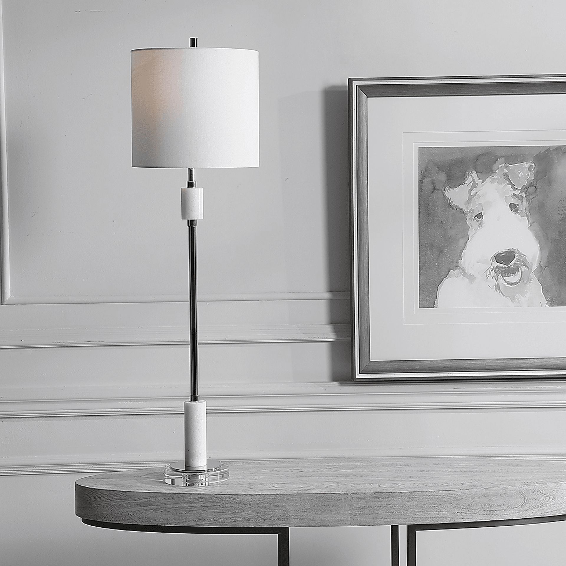 Genesee Lane White Lamp - Image 4