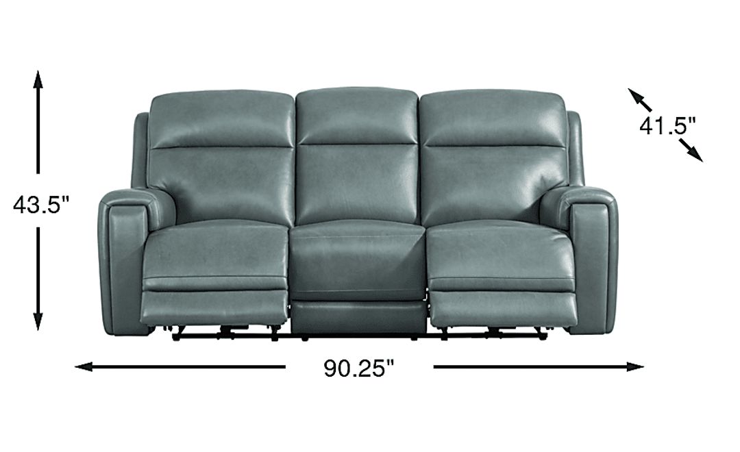 Genesis Leather Dual Power Reclining Sofa