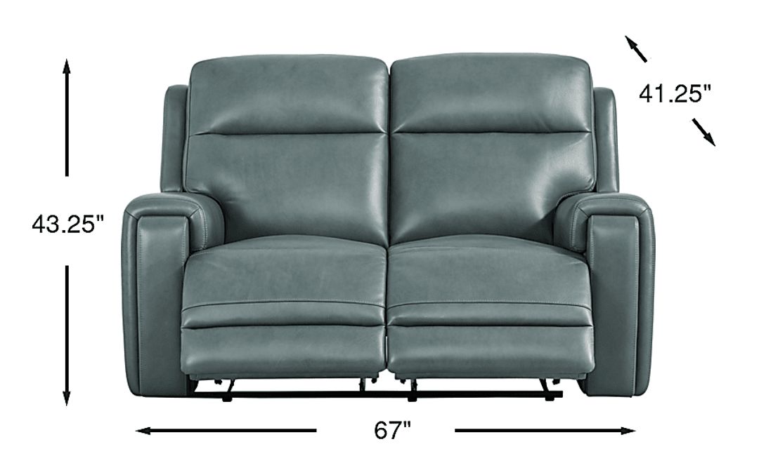 Genesis Leather Non-Power Reclining Loveseat