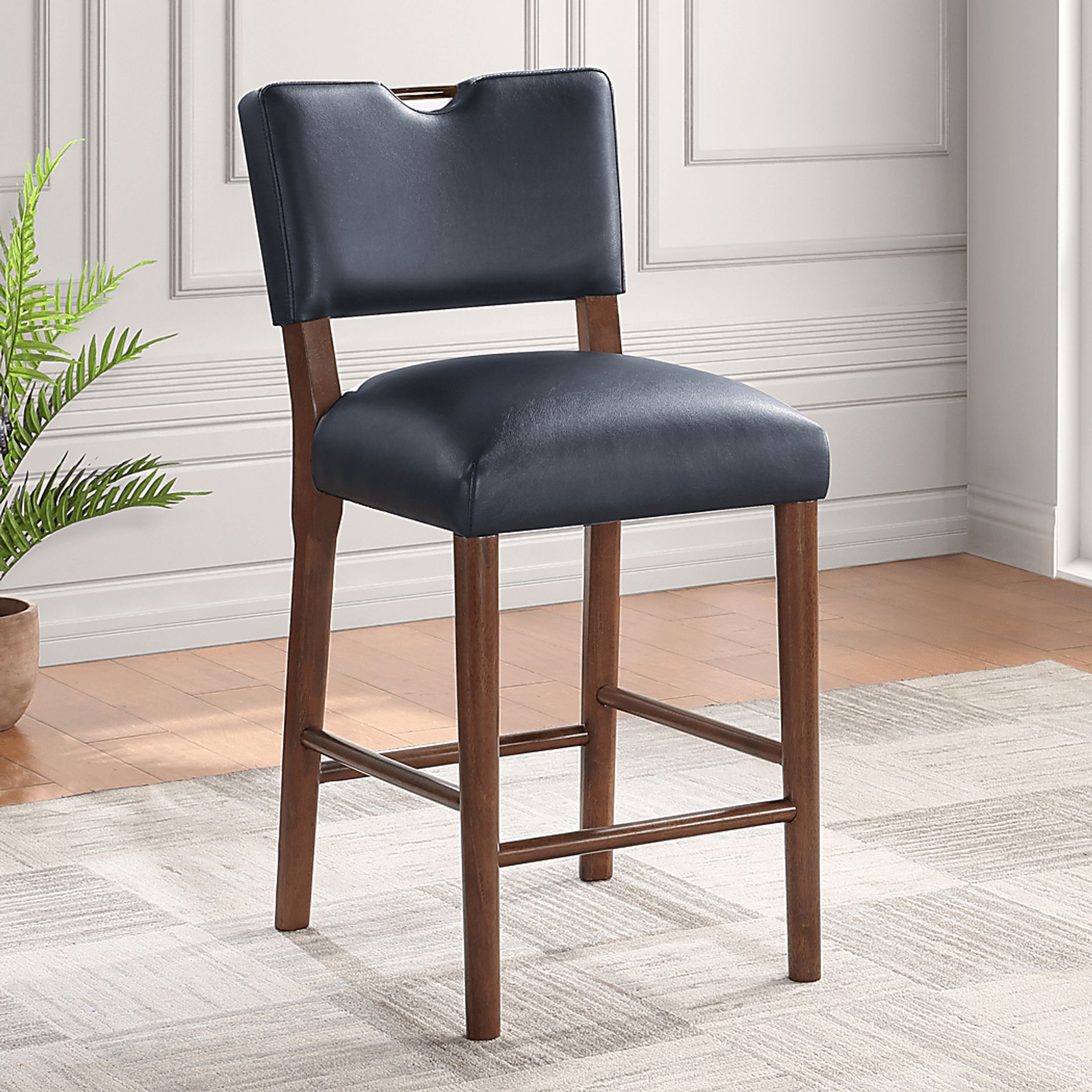 Genest Dark Blue Barstool - Image 2