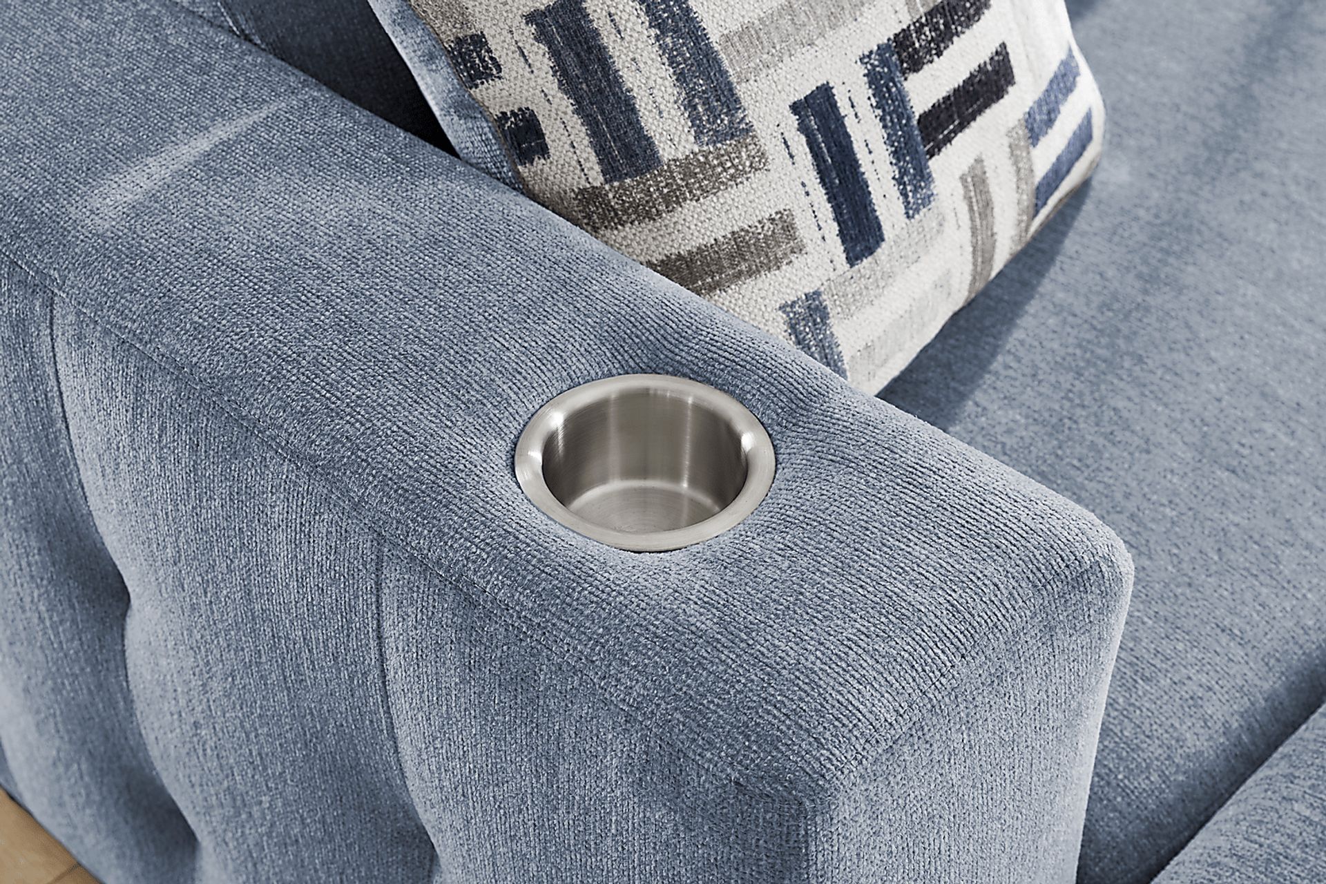 Geneva Blue 2 Pc Chaise - Image 9