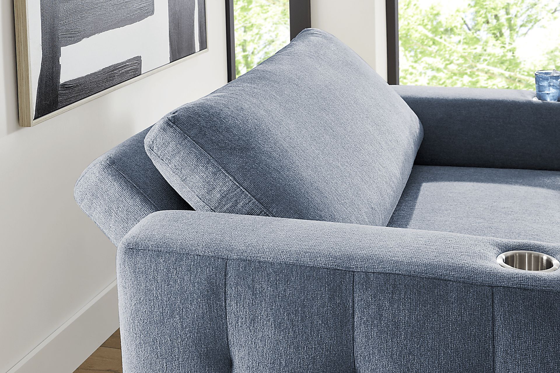 Geneva Blue 2 Pc Chaise - Image 7