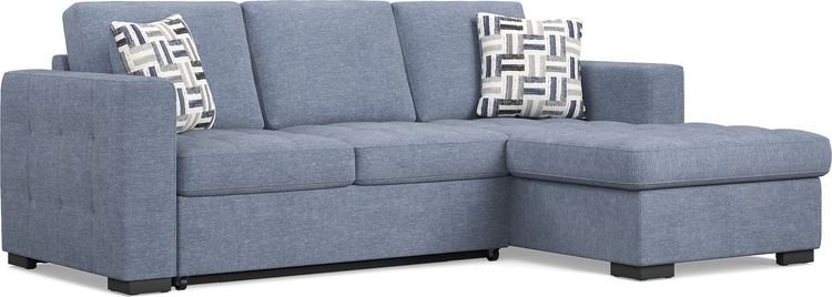 2 pc left arm chaise sleeper sectional