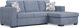 2 pc left arm chaise sleeper sectional
